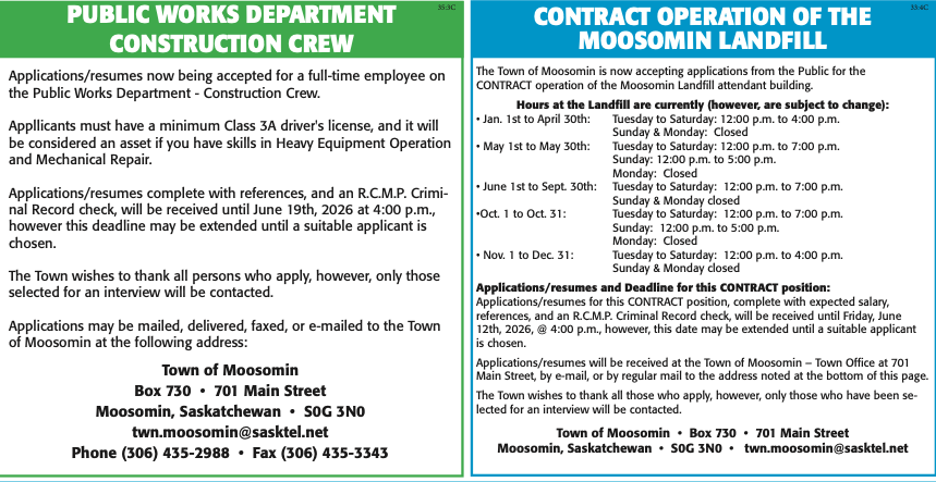 Town of Moosomin -  